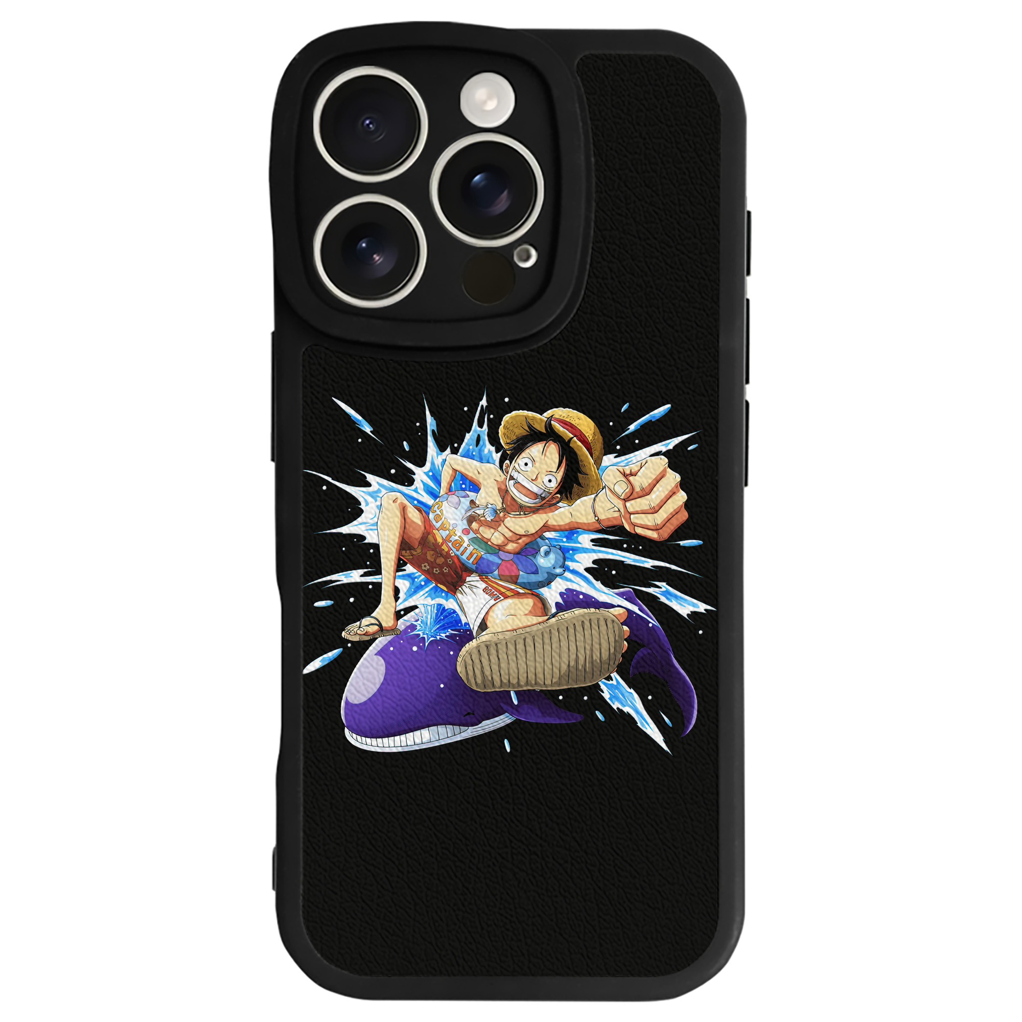 （画像用） ワンピース モンキー・D・ルフィ ONE PIECE Monkey D. Luffy 【iPhone 16シリーズ対応】シリコンスマホケース（レザー調） 材質：シリコン